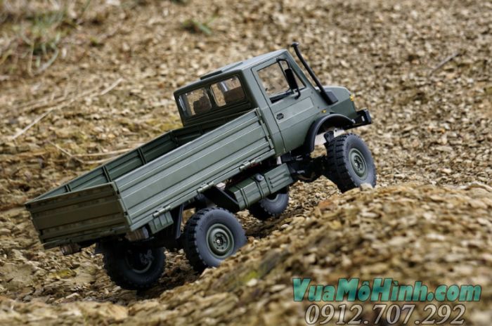 Mô hình xe ô tô tải quân sự điều khiển từ xa LDR/C P06 Unimog 1/12 2 cầu Uni Mock 