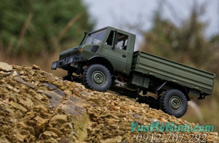 Mô hình xe ô tô tải quân sự điều khiển từ xa LDR/C P06 Unimog 1/12 2 cầu Uni Mock 