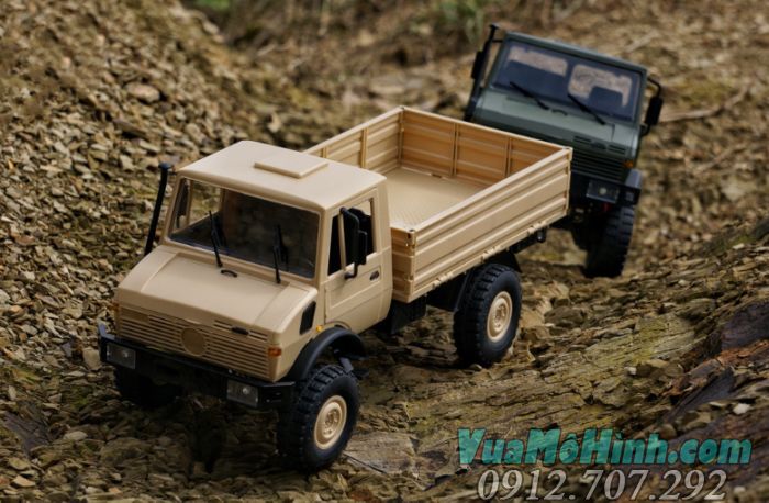 Mô hình xe ô tô tải quân sự điều khiển từ xa LDR/C P06 Unimog 1/12 2 cầu Uni Mock 