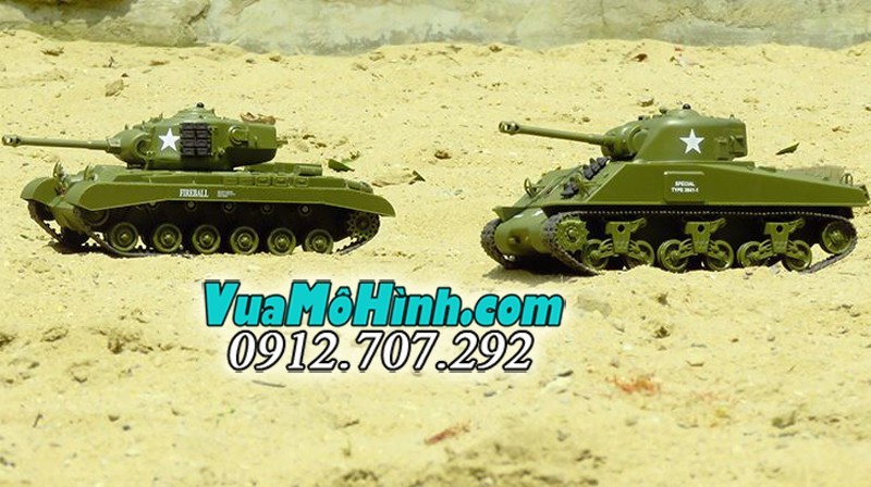 Xe tăng điều khiển từ xa mini tank Henglong M26 Pershing M4A3 3841-01 3841-02