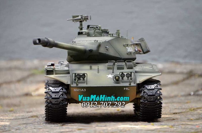 xe tăng điều khiển từ xa mô hình rc tank heng long us m41a3 3839 3839-1 pro xích kim loại xích nhựa