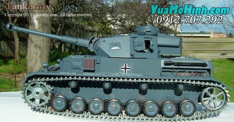 xe tăng điều khiển từ xa PANZER IV - F2 xích kim loại