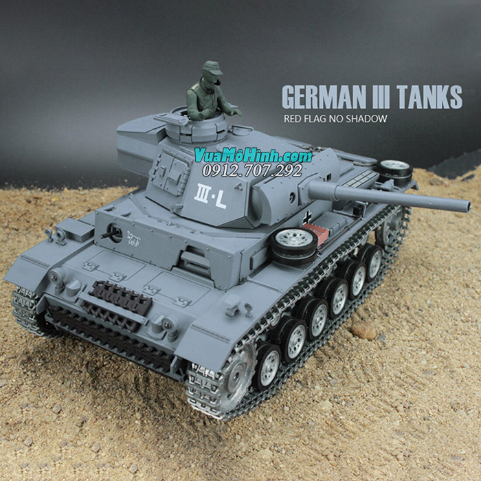 mô hình xe tăng điều khiển từ xa rc tank heng long german panzer iii 3 3848 pro xích kim loại