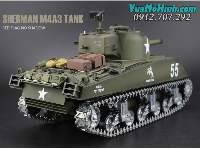 mô hình xe tăng quân sự điều khiển từ xa rc tank heng long m4a3 sherman 3898-1 phiên bản pro xích kim loại