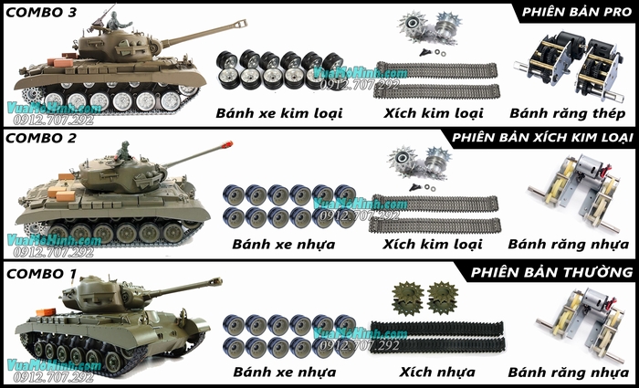 xe tăng mô hình điều khiển từ xa tank nhả khói m26 snow leopard 3838 3838-1