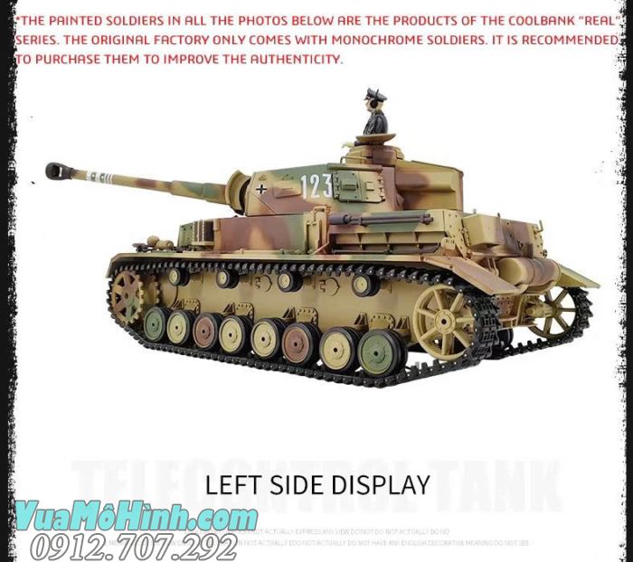 Cool Bank 3859-1 Panzer IV F2 1/16 RC Tank mô hình xe tăng Đức