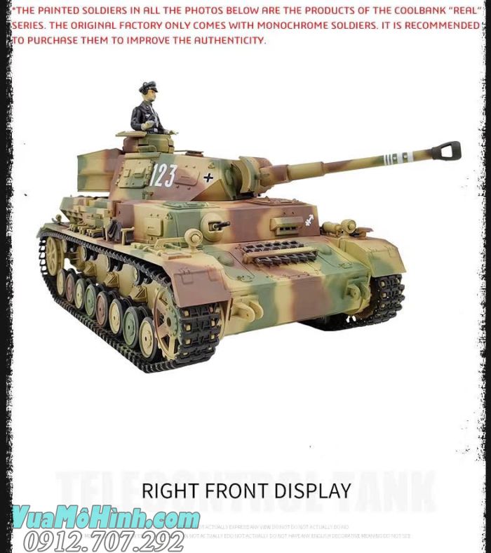 Cool Bank 3859-1 Panzer IV F2 1/16 RC Tank mô hình xe tăng Đức