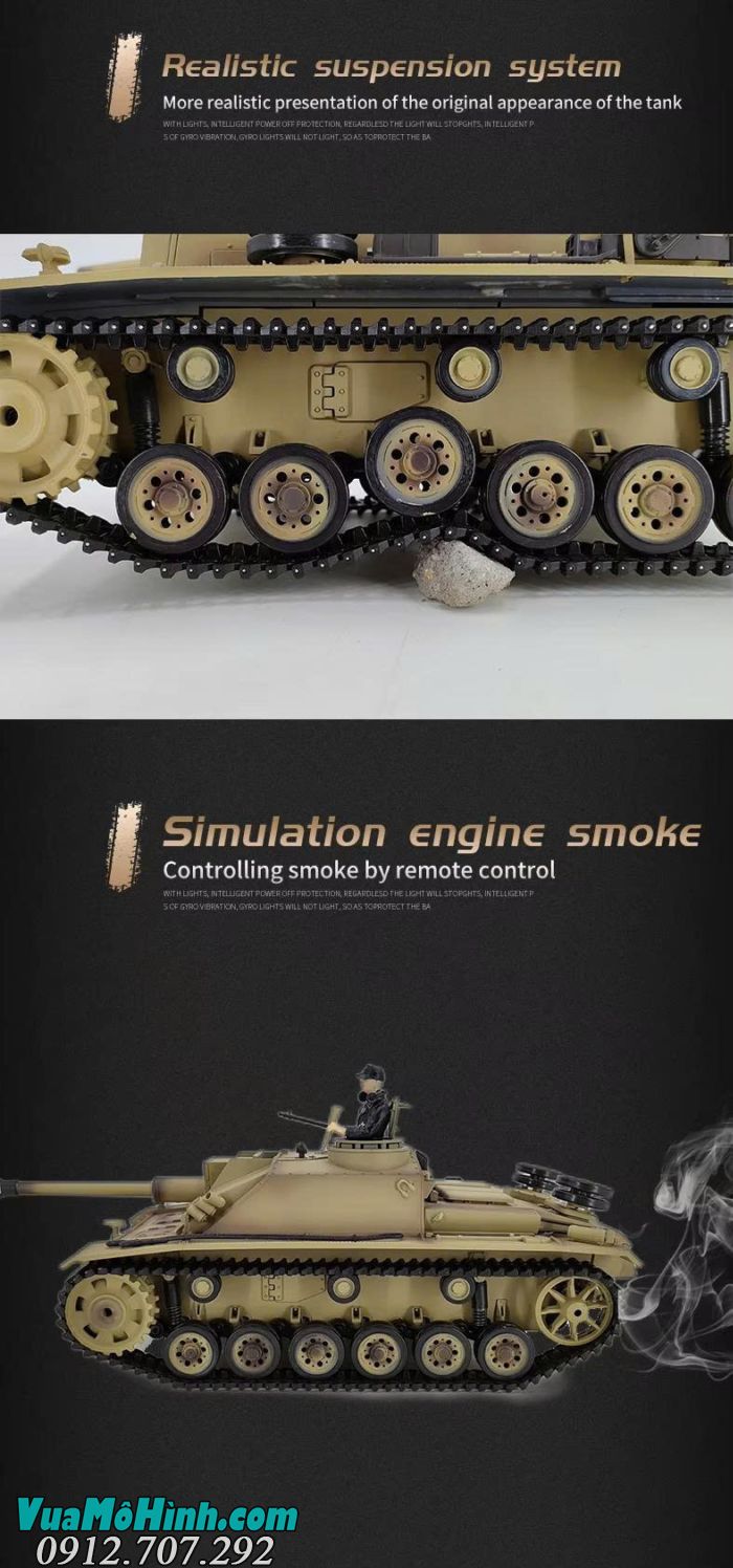 Xe tăng điều khiển từ xa  CoolBank-3868-1 German StuG III F8 Type 1/16