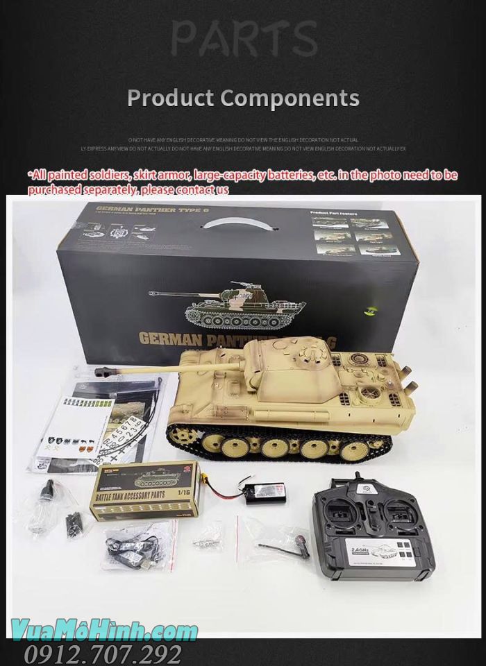 Xe tăng điều khiển từ xa Coolbank 3879-1 German Panther G