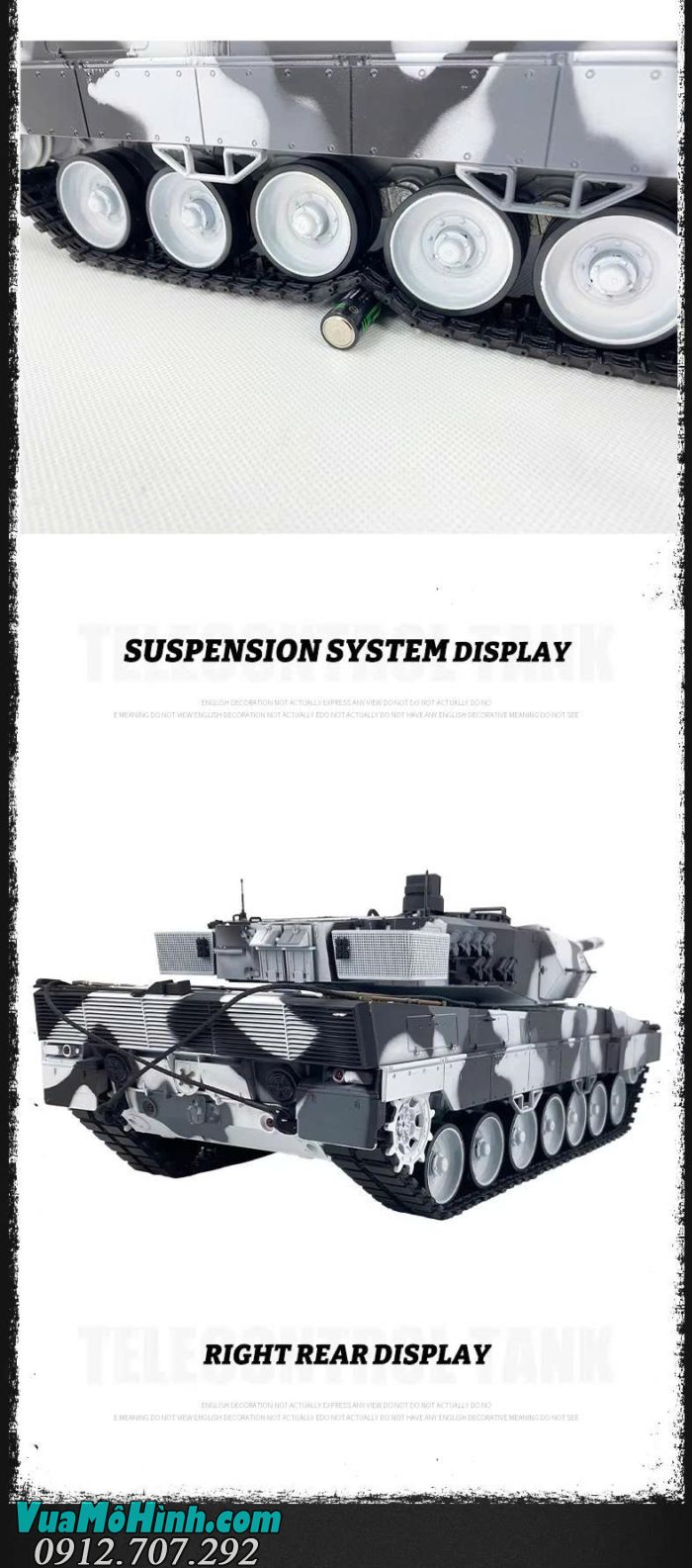 Xe tăng điều khiển từ xa Coolbank 3889-1 Leopard 2A6 tỷ lệ 1/16