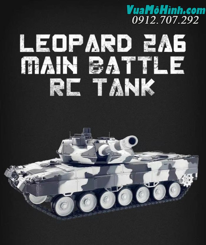 Xe tăng điều khiển từ xa Coolbank 3889-1 Leopard 2A6 tỷ lệ 1/16