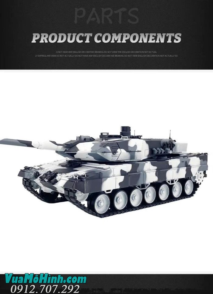 Xe tăng điều khiển từ xa Coolbank 3889-1 Leopard 2A6 tỷ lệ 1/16