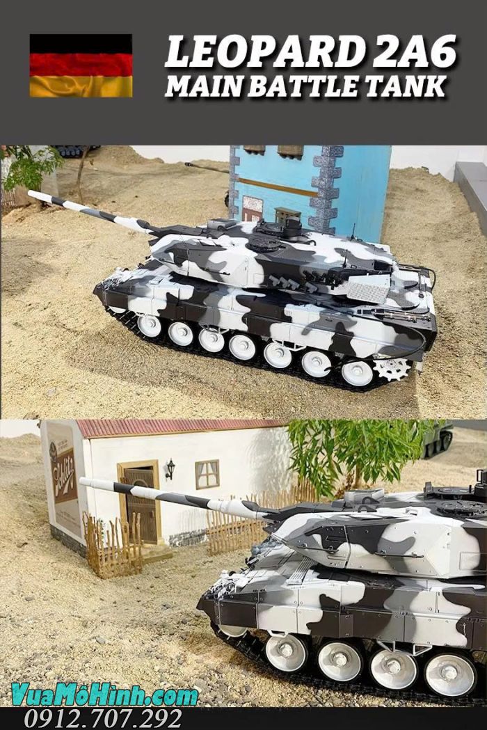 Xe tăng điều khiển từ xa Coolbank 3889-1 Leopard 2A6 tỷ lệ 1/16
