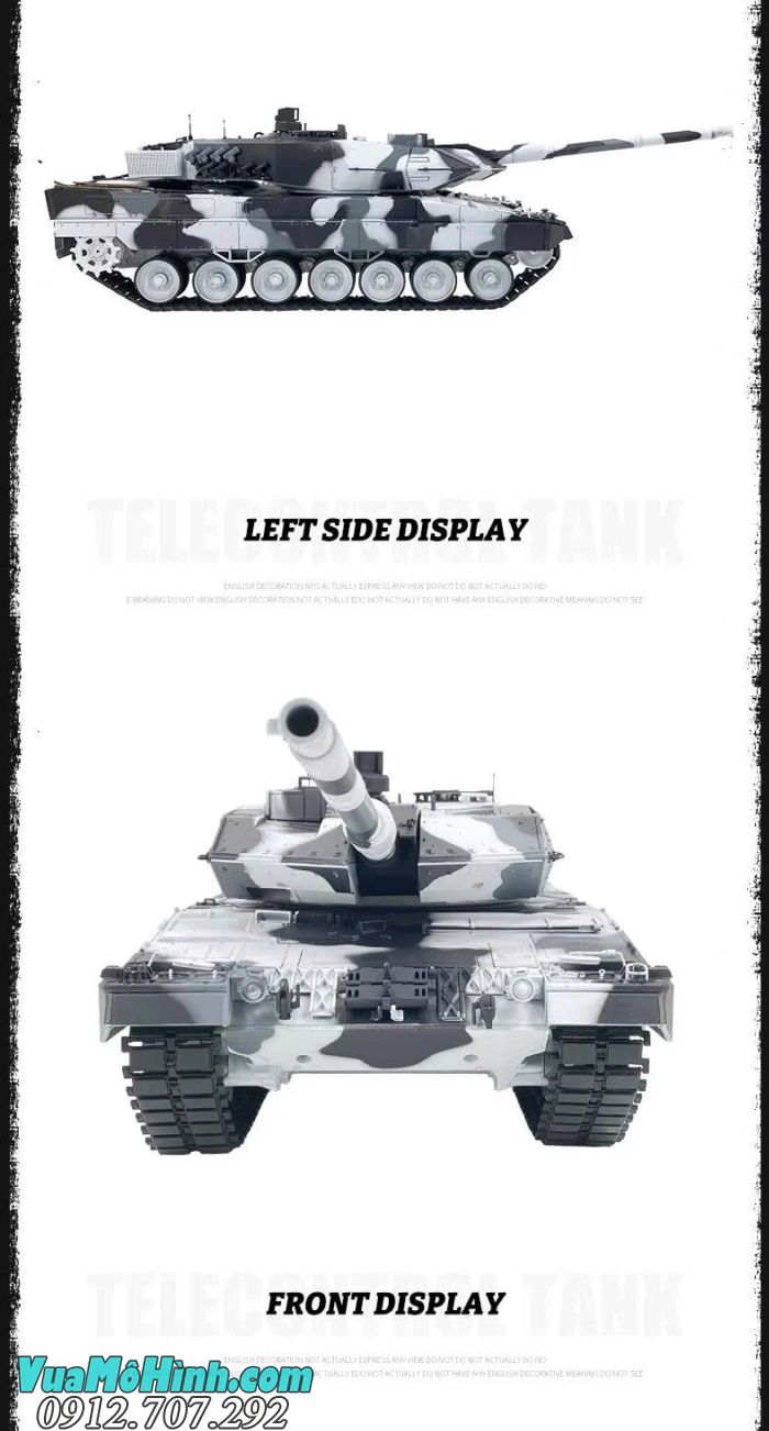 Xe tăng điều khiển từ xa Coolbank 3889-1 Leopard 2A6 tỷ lệ 1/16