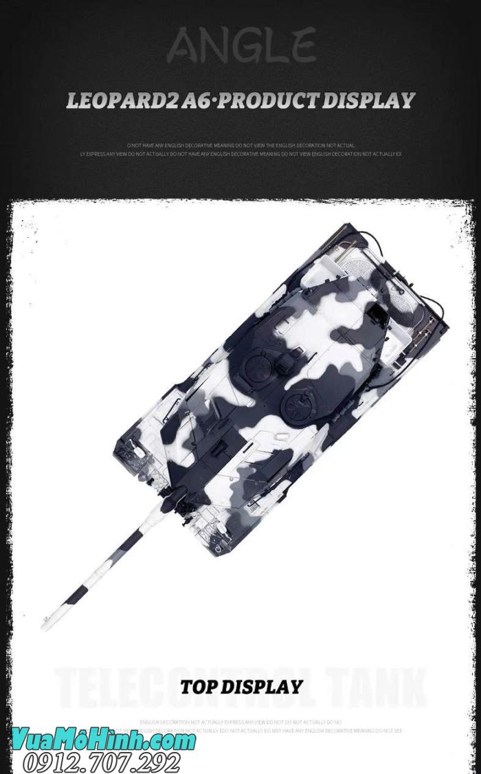 Xe tăng điều khiển từ xa Coolbank 3889-1 Leopard 2A6 tỷ lệ 1/16