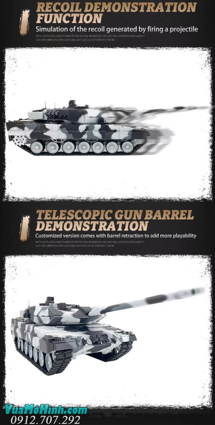 Xe tăng điều khiển từ xa Coolbank 3889-1 Leopard 2A6 tỷ lệ 1/16