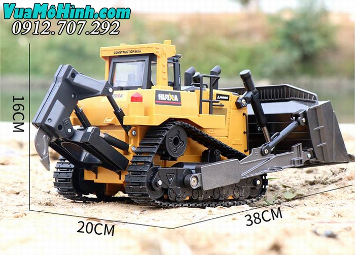 xe ủi xúc lật đất công trình máy cày điều khiển từ xa kim loại hulna huina 1569 569