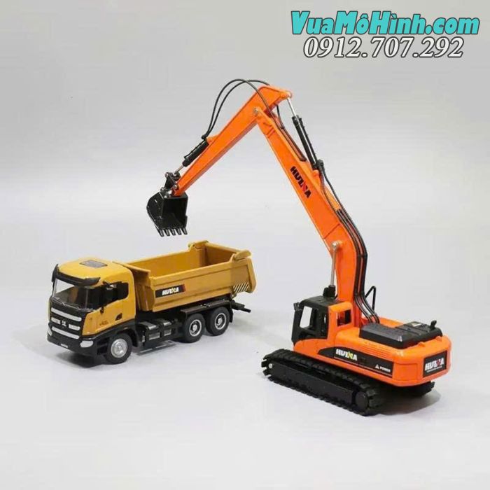 Mô hình xe công trình Huina 1551 điều khiển từ xa, chi tiết mô phỏng chân thực