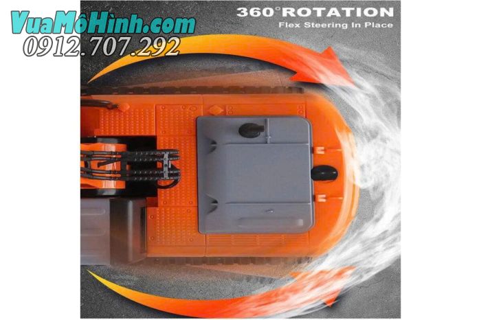 Mô hình xe công trình Huina 1551 điều khiển từ xa, chi tiết mô phỏng chân thực