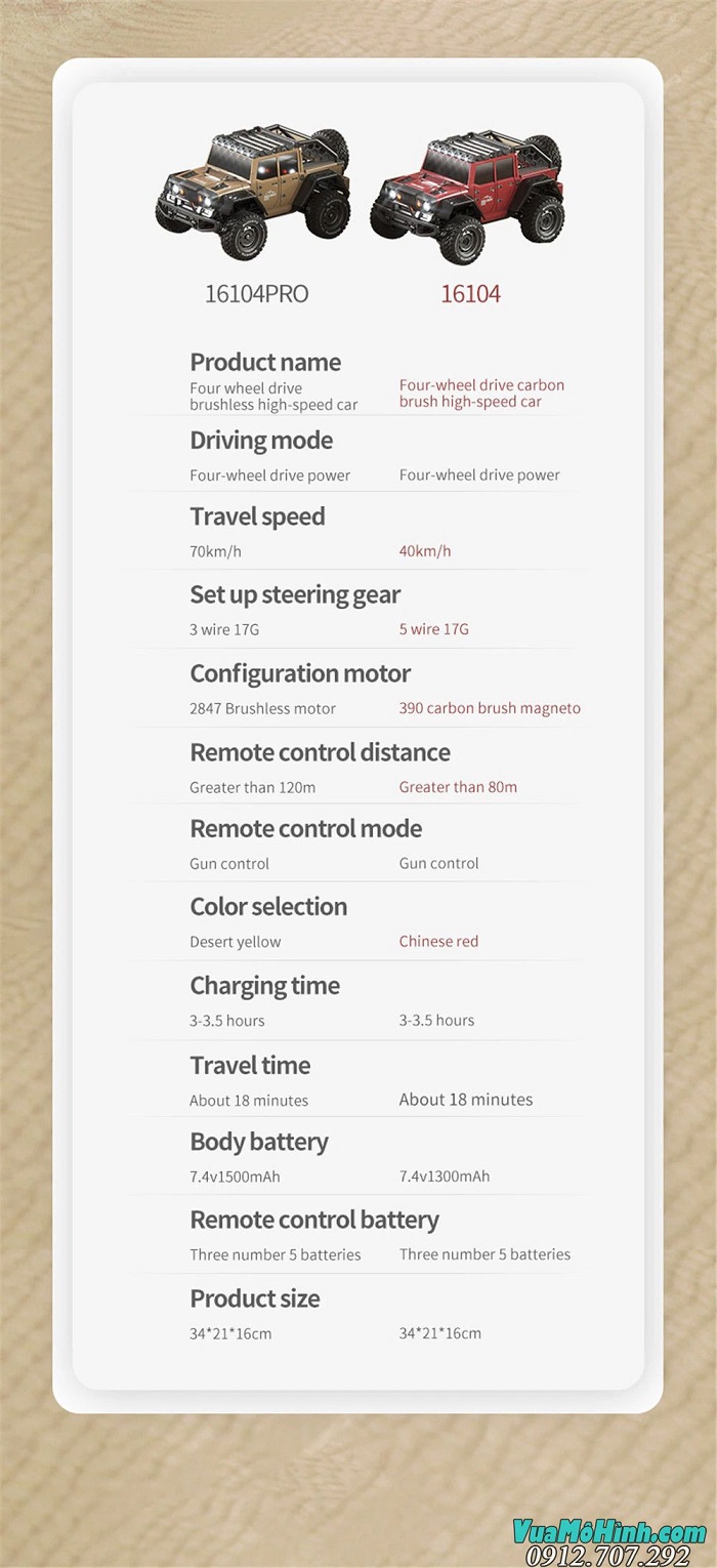 Xe địa hình điều khiển từ xa SCY-16104 tỉ lệ 1/16