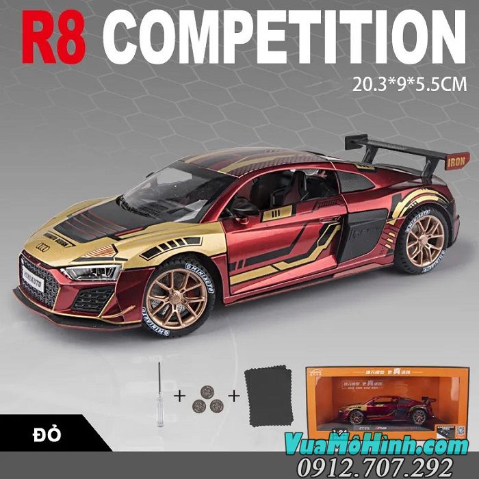 Mô Hình Xe Hơi Thể Thao Audi R8 Iron Man tỉ lệ 1/24 hãng Miniauto