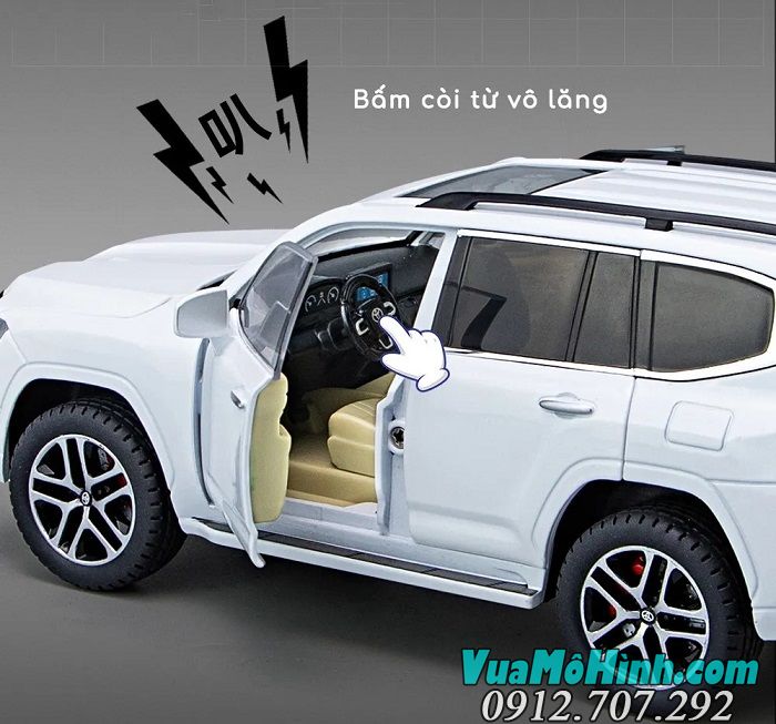 Mô hình Xe Hơi Toyota Land Cruiser LC300 tỉ lệ 1:24 hãng Hongsen, full hợp kim