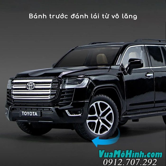 Mô hình Xe Hơi Toyota Land Cruiser LC300 tỉ lệ 1:24 hãng Hongsen, full hợp kim