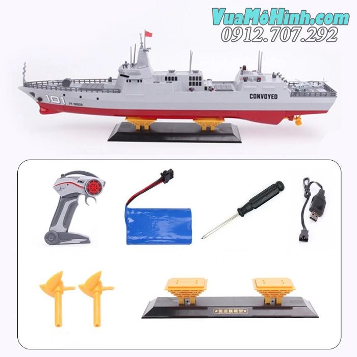 Tàu chiến quân sự điều khiển từ xa JY-9803 WARSHIP SERIES hãng JJRC tàu thuỷ, cano, thuyền, tàu khu trục, tàu sân bay