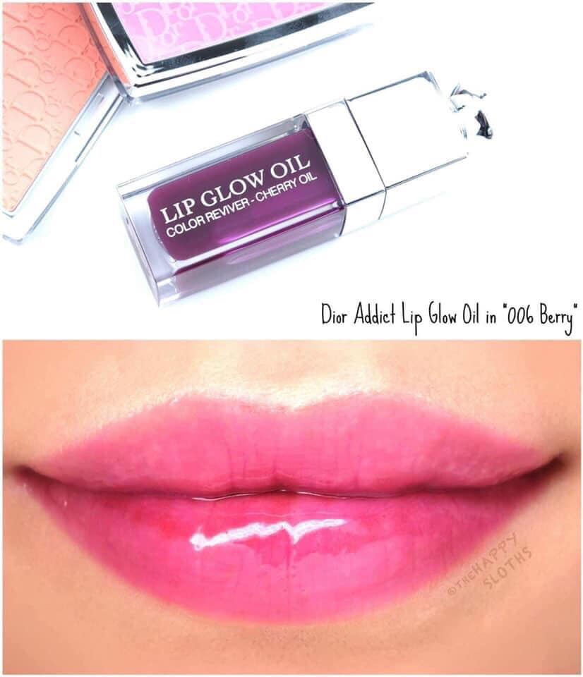 Dior Addict Lip Glow Oil 006 and Dior Addict Color Reviver Lip Balm in Berry  006  YouTube