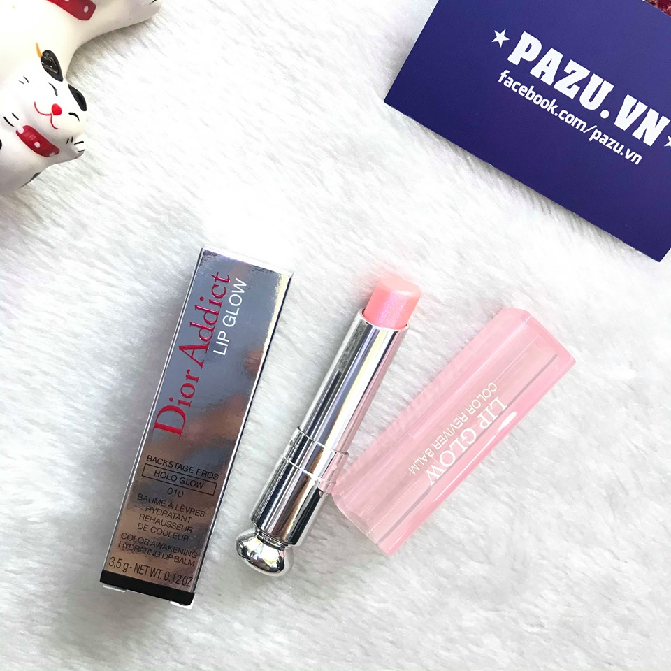 Review Son Dưỡng Dior Lip Glow 010 Holo Pink Màu Hồng Nhạt