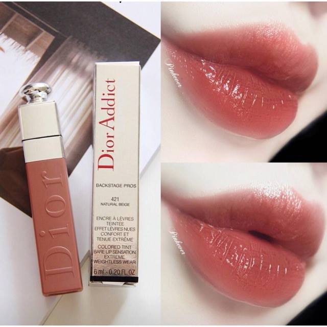 Son Dior Addict Lip Tattoo 421 Natural Tea New 2022  Màu Cam Đất  KYOVN