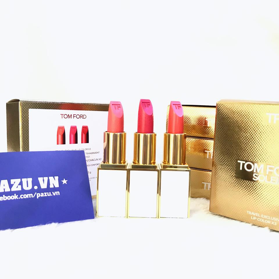 Set son Tom Ford Soleil Travel Excusive Lip Color 3 cây Full Size 