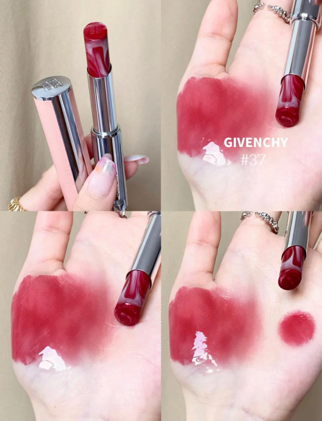 Son Dưỡng Givenchy Rose Perfecto Lip Balm 37 Rouge Grainé 