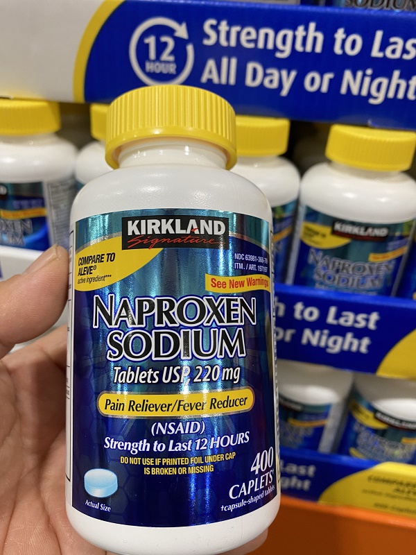 Viên uống giảm đau hạ sốt Kirkland Signature Naproxen Sodium 220mg (mua