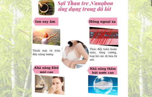 Công dụng tuyệt vời của đồ lót Đài Loan làm từ Sợi polyester than tre trắng NANOBON®