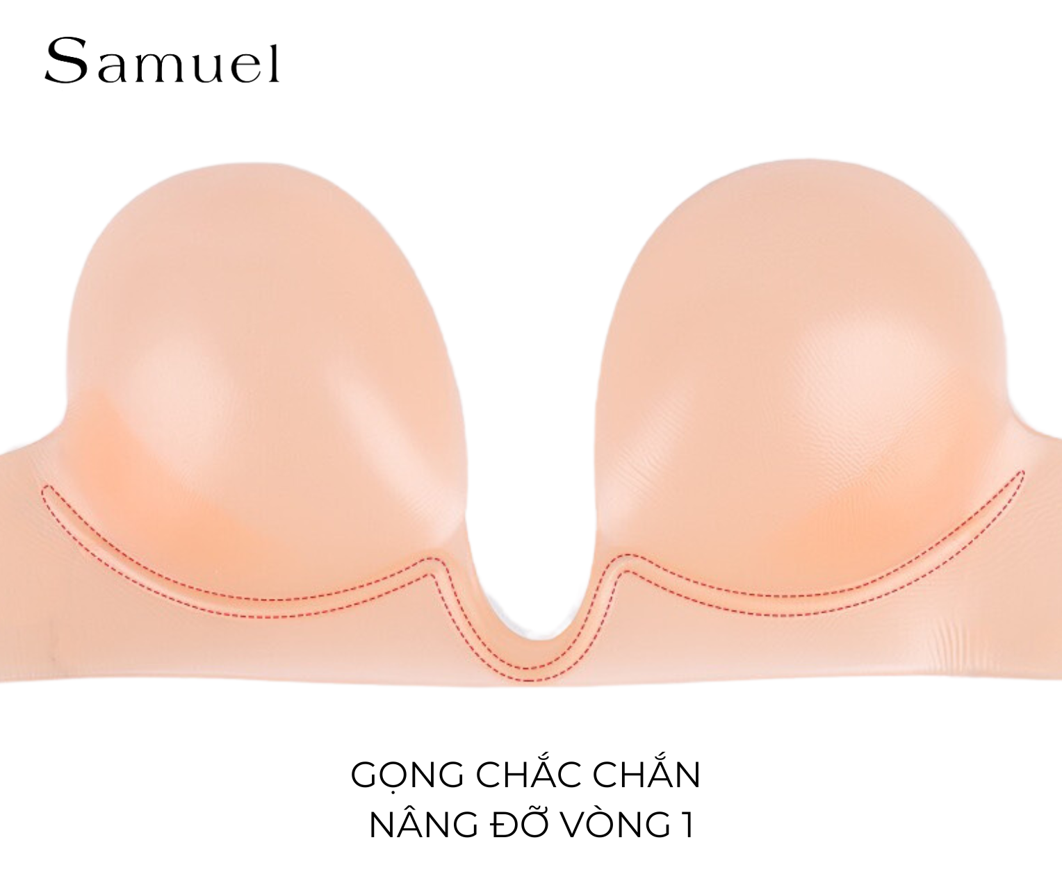 Miếng dán ngực có gọng, có đệm mút nâng đỡ vòng 1