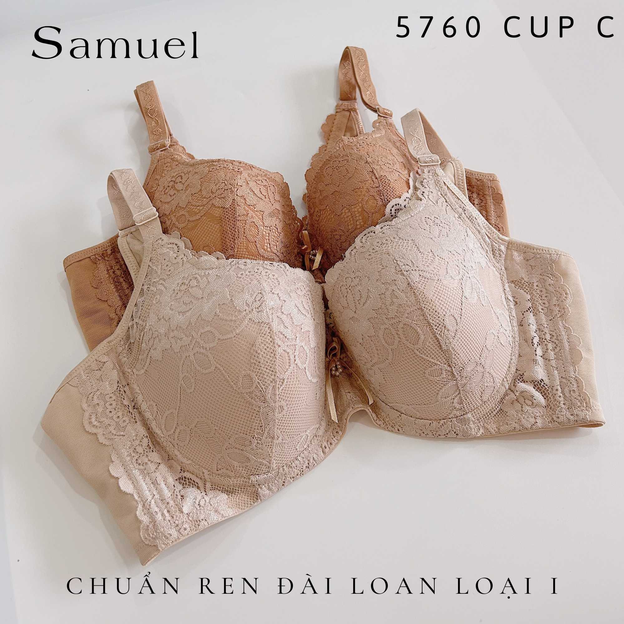 Áo Ngực Đài Loan 5760 Cúp C Bảng Lưng Lớn Có Gọng Mút Than Tre