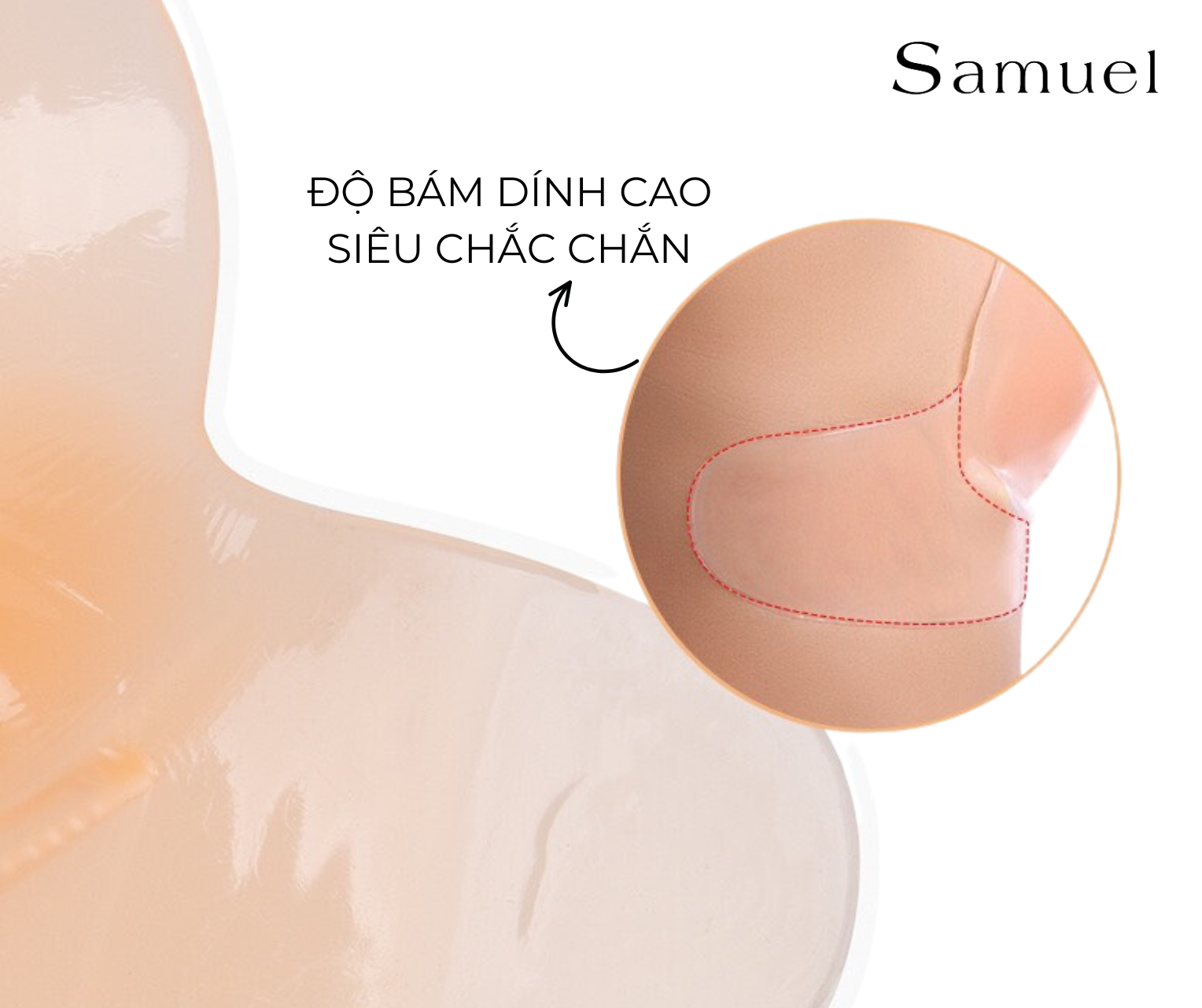 Miếng dán ngực có gọng, có đệm mút nâng đỡ vòng 1