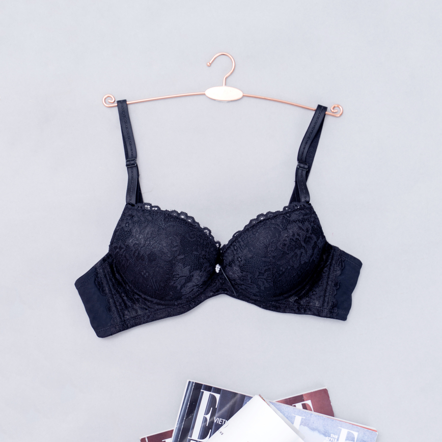 【 TARA】Samuel Áo Ngực Ren Siêu Nâng Đài Loan Mút Lót Vải Nanobon Viền Ren Cánh Buồm Lưng ( Màu Da )