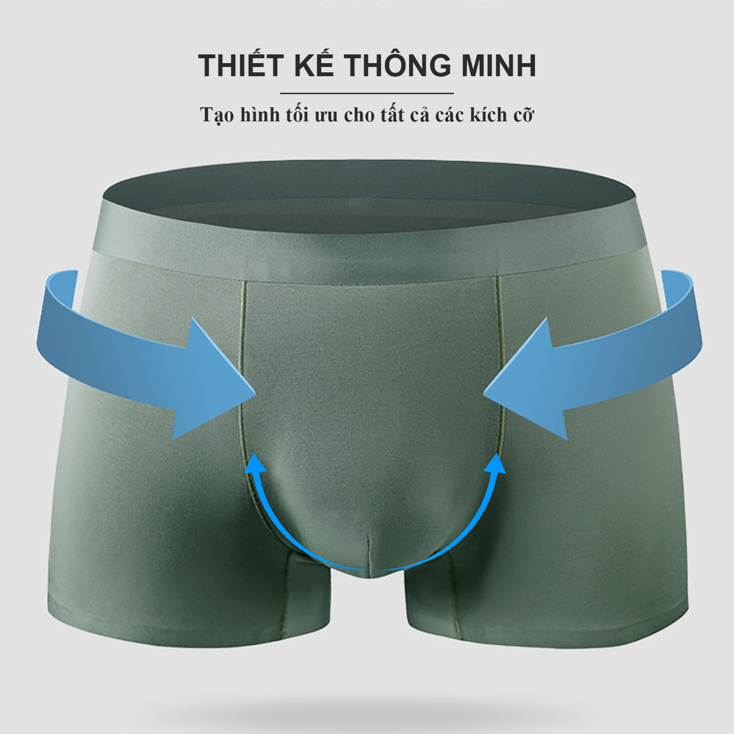 Quần Lót Nam Tencel Màu Xanh Lá