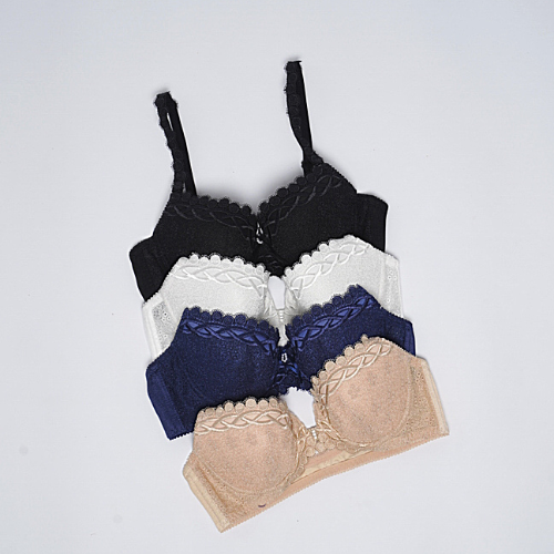 【Alma】Samuel Áo ngực Đài Loan Cài Trước Mút Mỏng Nguyên Ngực ( Đen )