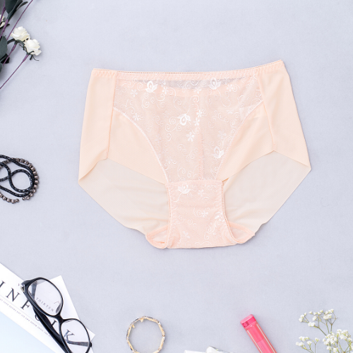 【 TUBE 】Samuel Quần lót nữ Đài Loan thun lạnh thêu Ren siêu co dãn, siêu bền ( màu da )