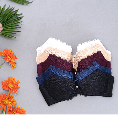 【Alma】Samuel Áo ngực Đài Loan Cài Trước Mút Mỏng Nguyên Ngực ( Trắng )