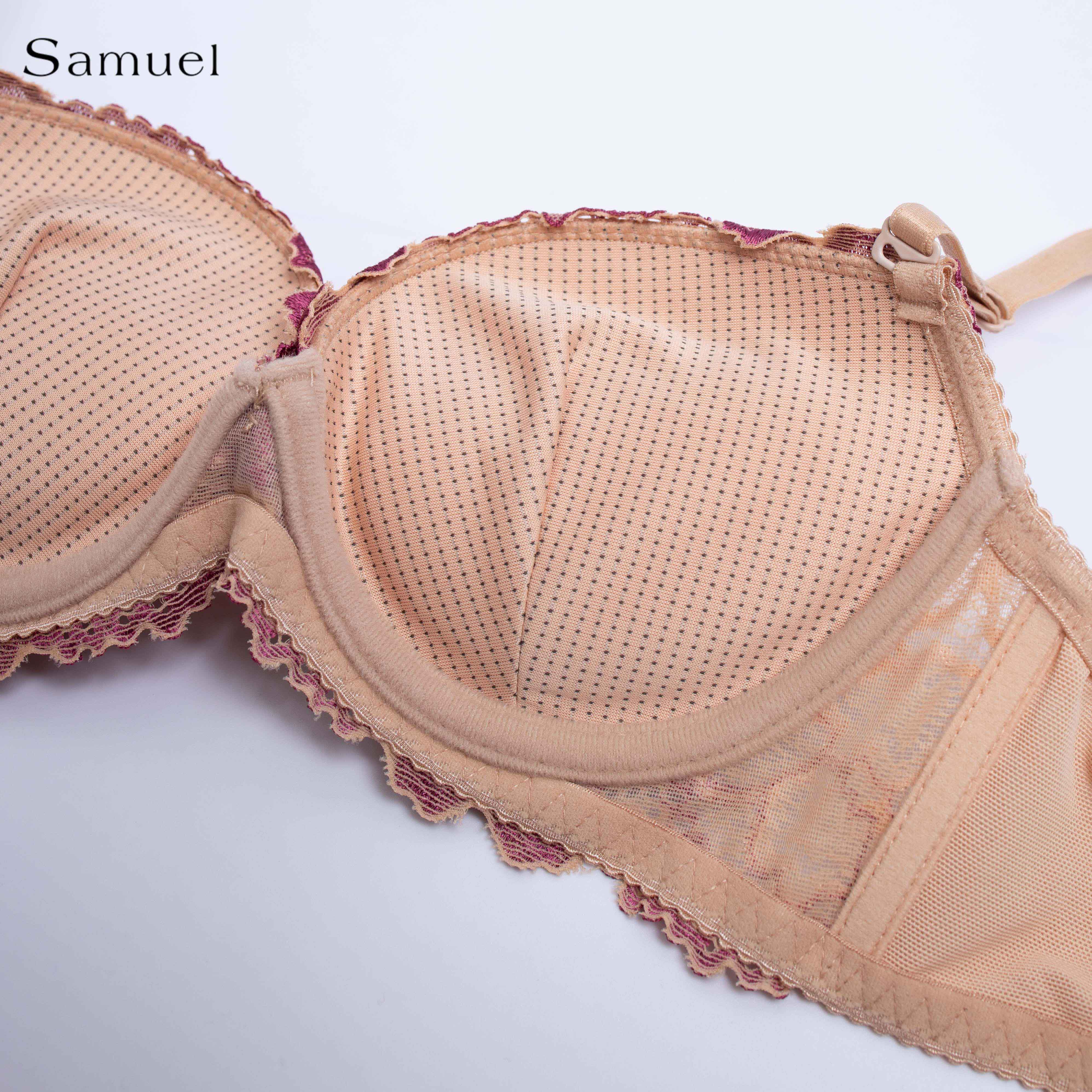 【 Kyla】 Áo ngực Đài Loan Samuel Mút NanoBon Nguyên Ngực Mút Dày Siêu Nâng ( Màu Da )