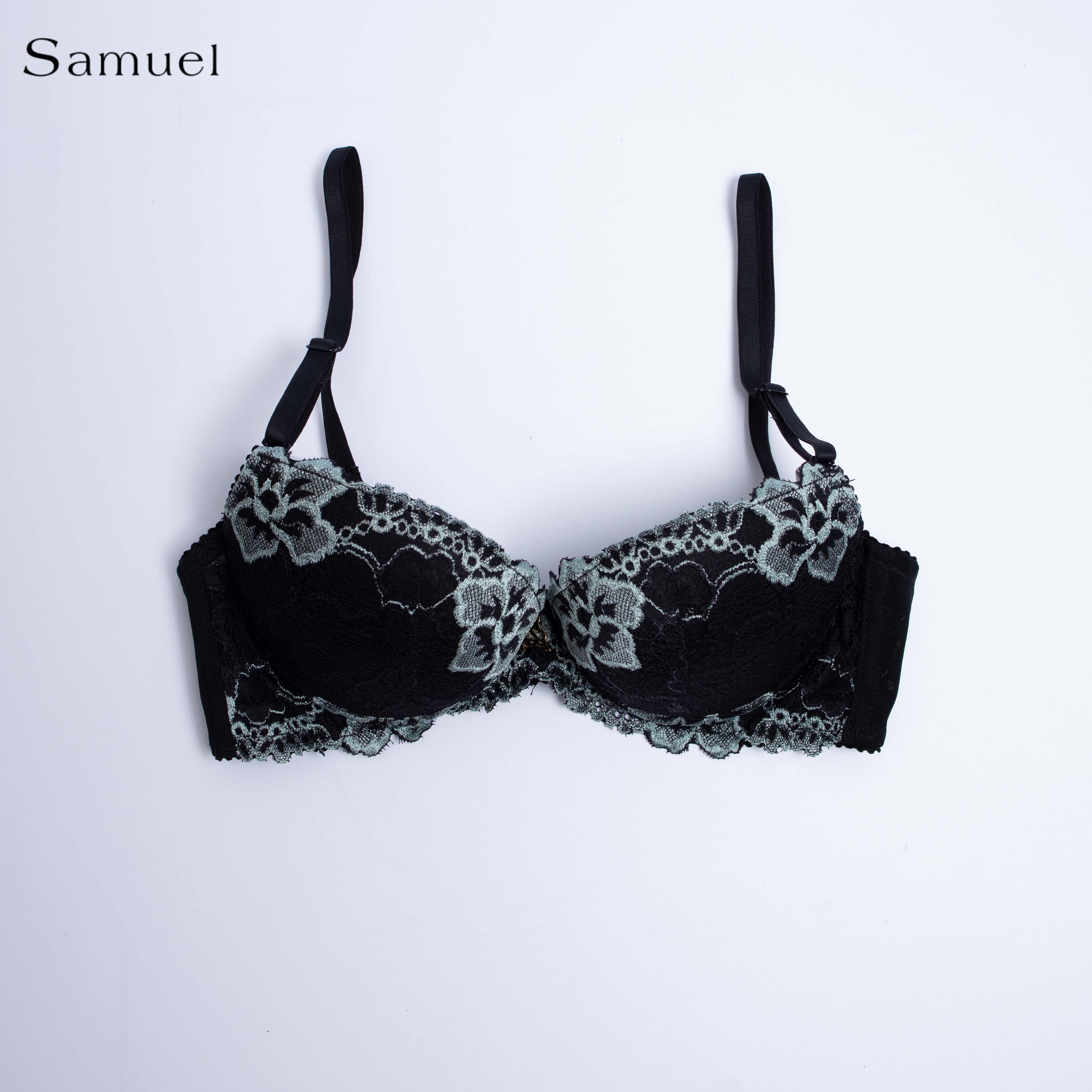 【 Kyla】 Áo ngực Đài Loan Samuel Mút NanoBon Nguyên Ngực Mút Dày Siêu Nâng ( Màu Đen )