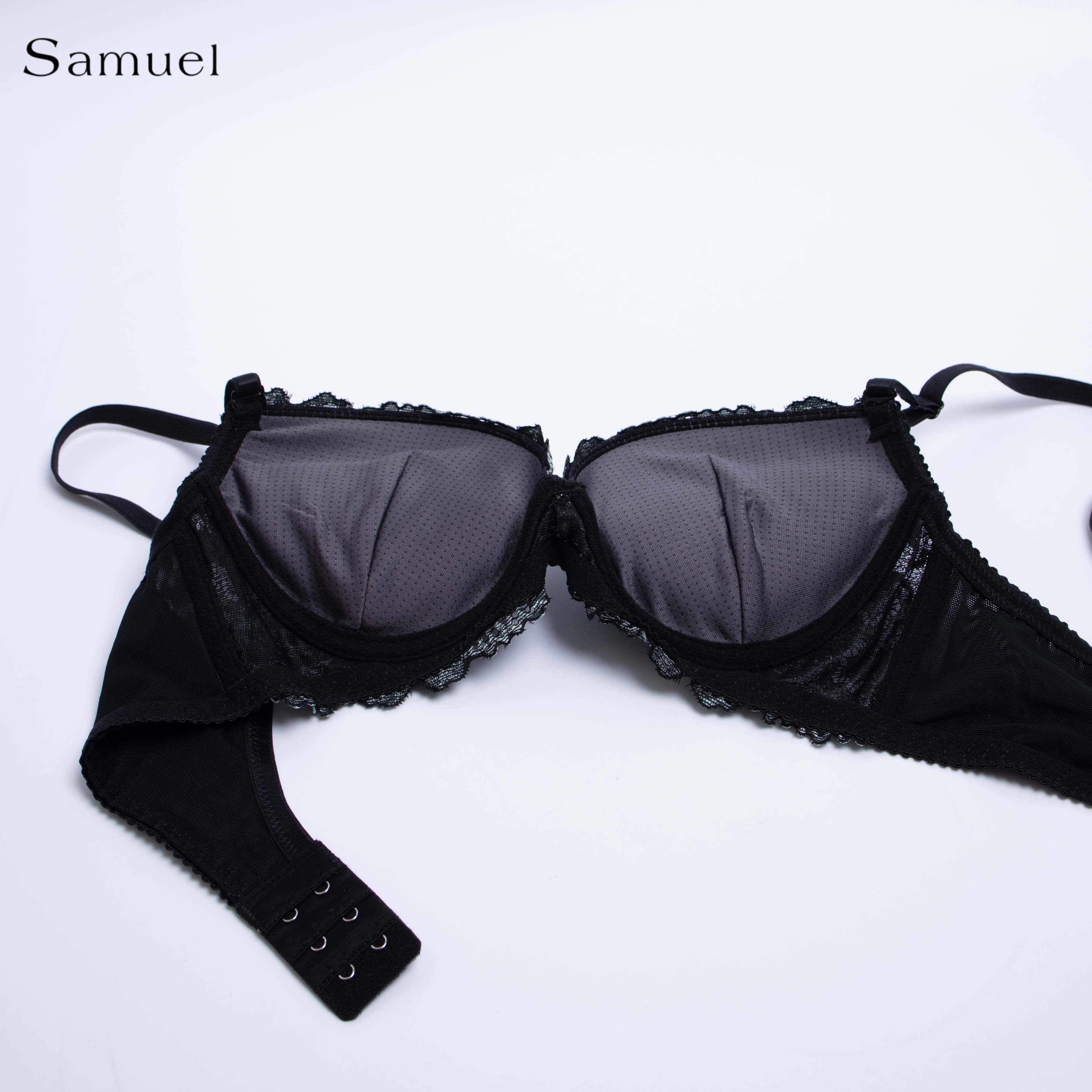 【 Kyla】 Áo ngực Đài Loan Samuel Mút NanoBon Nguyên Ngực Mút Dày Siêu Nâng ( Màu Đen )