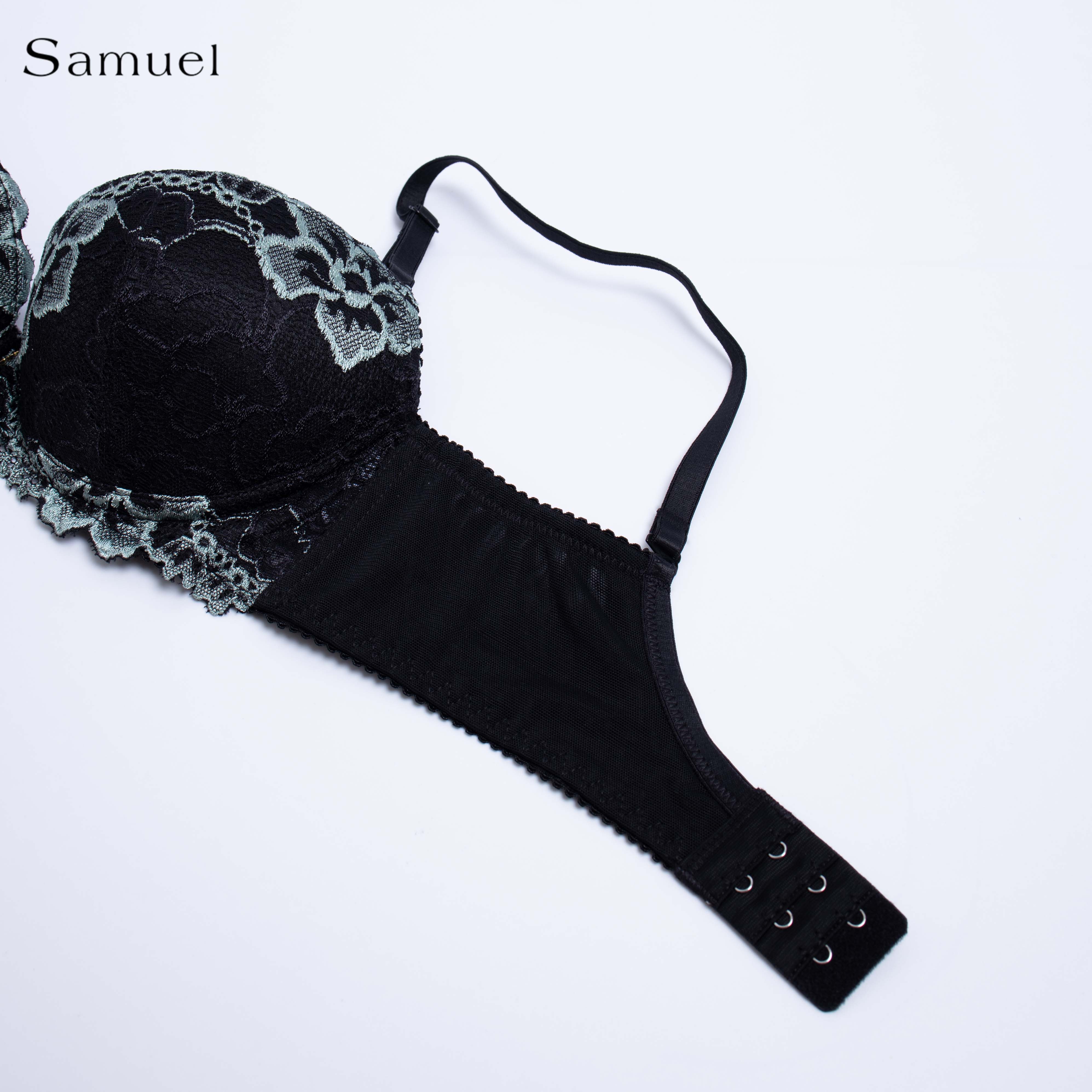 【 Kyla】 Áo ngực Đài Loan Samuel Mút NanoBon Nguyên Ngực Mút Dày Siêu Nâng ( Màu Đen )