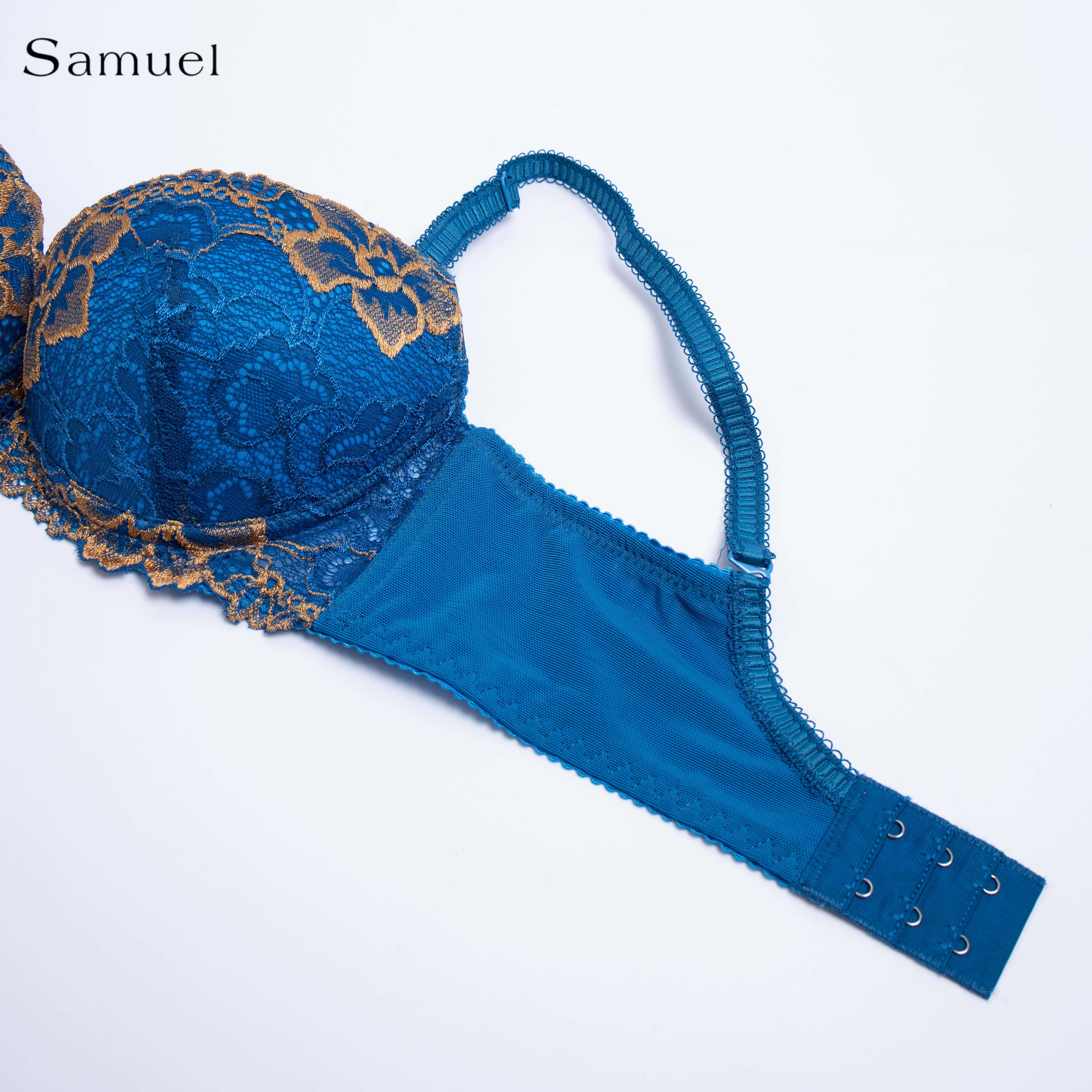 【 Kyla】 Áo ngực Đài Loan Samuel Mút NanoBon Nguyên Ngực Mút Dày Siêu Nâng ( Màu Xanh Navy )