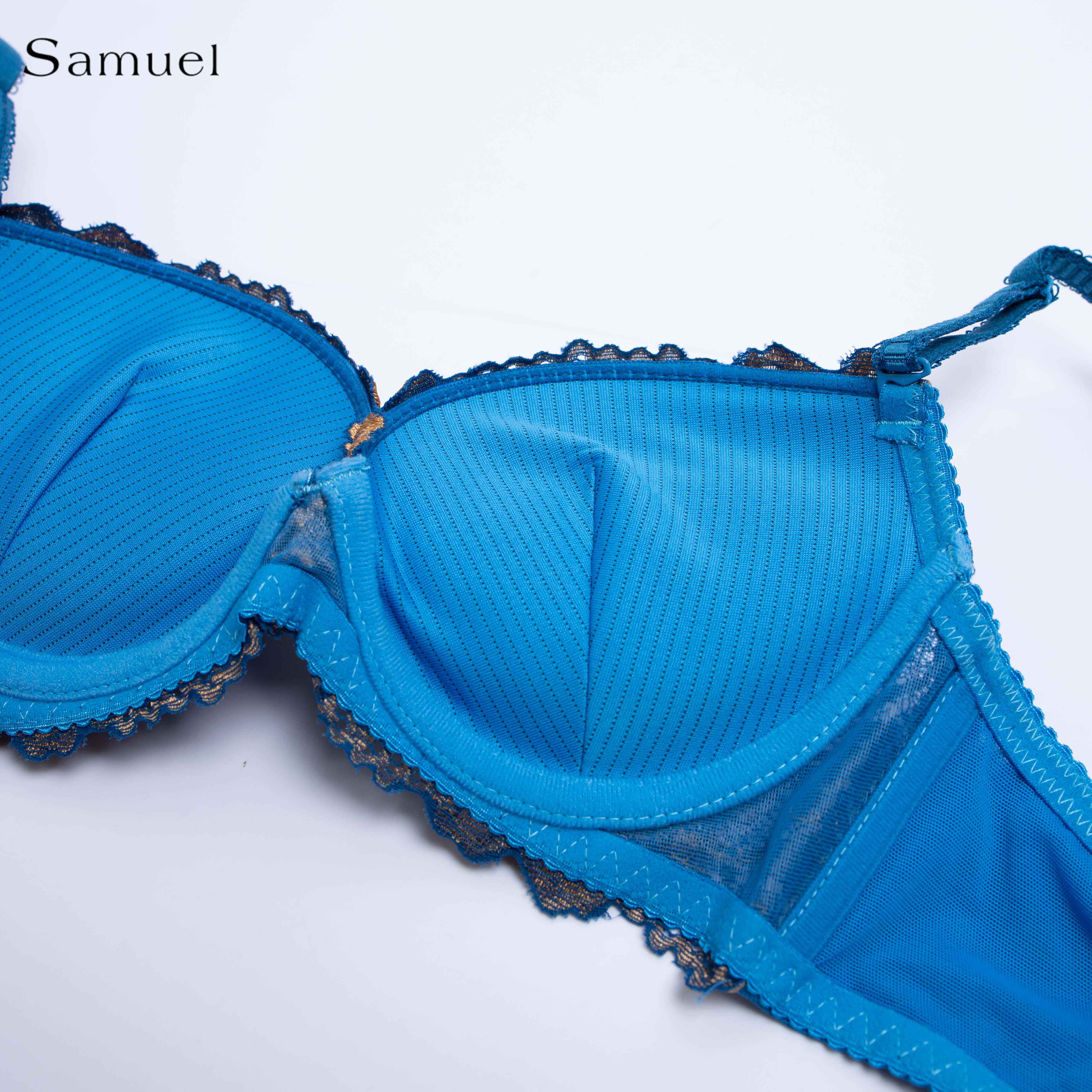 【 Kyla】 Áo ngực Đài Loan Samuel Mút NanoBon Nguyên Ngực Mút Dày Siêu Nâng ( Màu Xanh Navy )