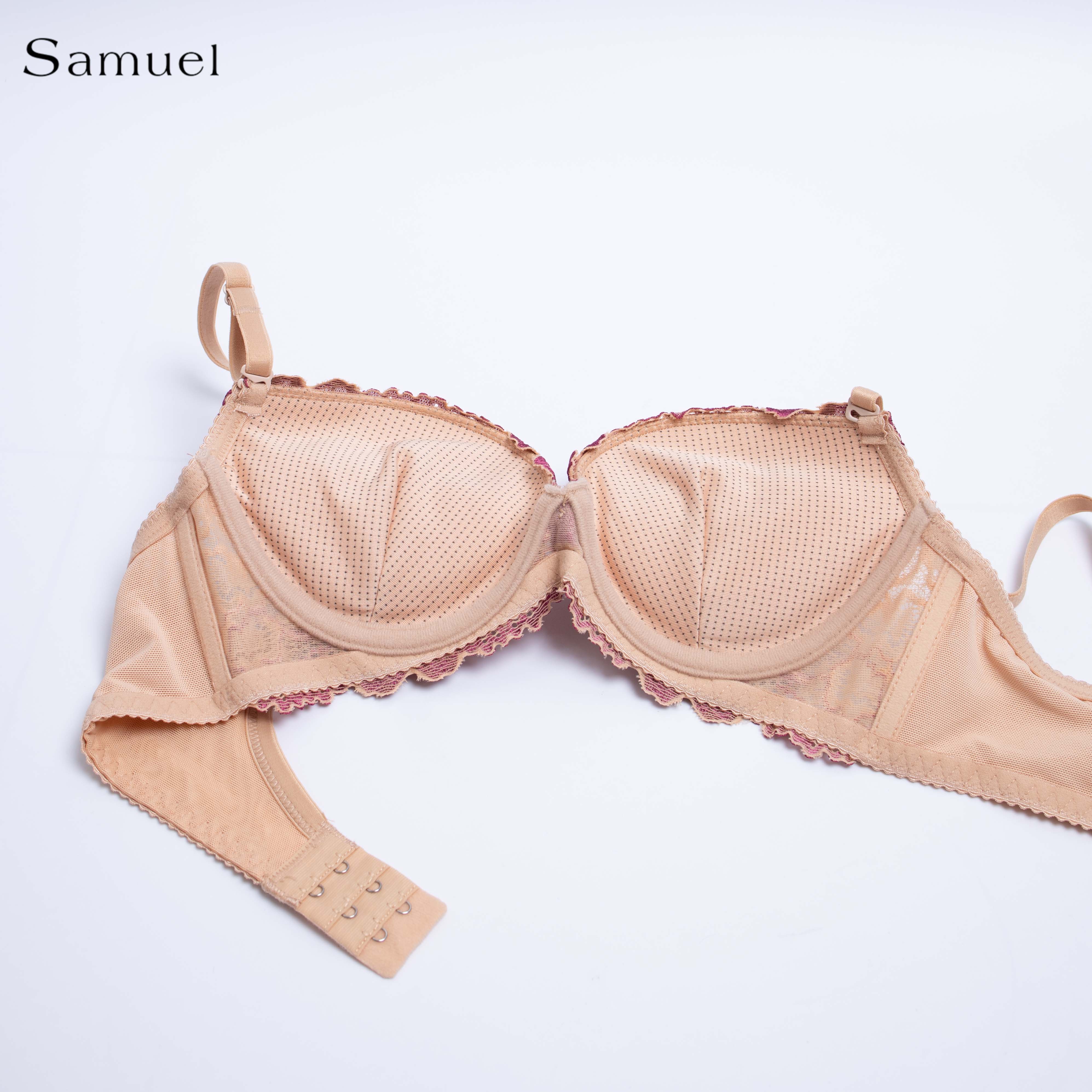 【 Kyla】 Áo ngực Đài Loan Samuel Mút NanoBon Nguyên Ngực Mút Dày Siêu Nâng ( Màu Da )